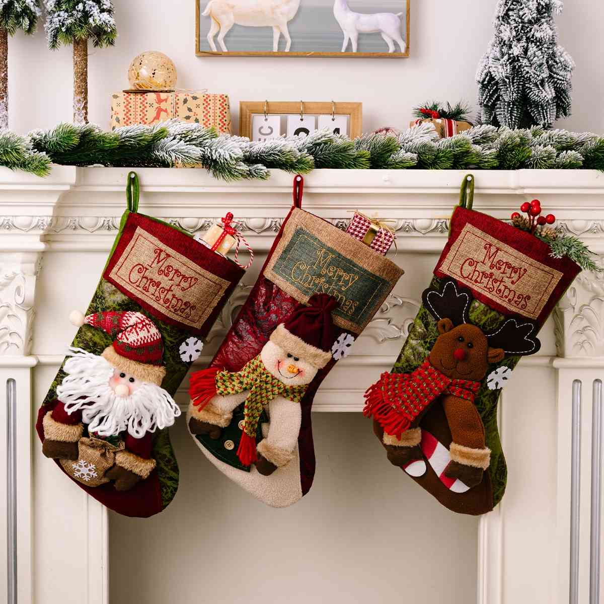 MERRY CHRISTMAS Stocking Hanging Ornament